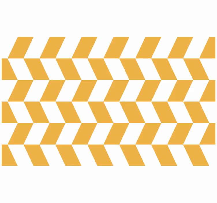 Store enrouleur chambre motifs géométriques blancs et jaunes - TenStickers
