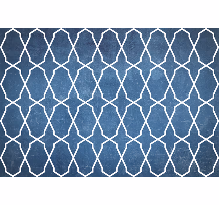 Store enrouleur chambre motif losanges bleus et blancs - TenStickers