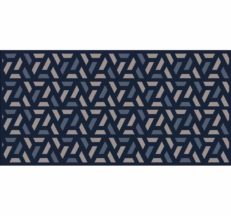 Store enrouleur chambre motif triangles bleus et gris - TenStickers