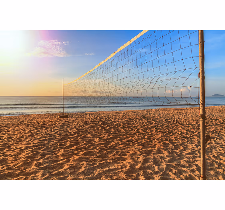 Store enrouleur chambre volley rouge plage - TenStickers