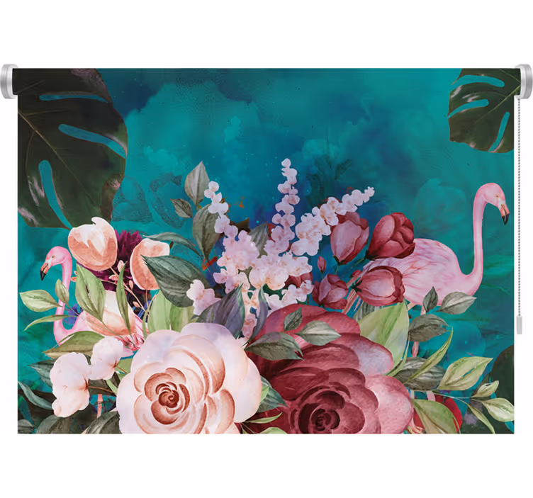 Store enrouleur chambre fleurs bohèmes - TenStickers