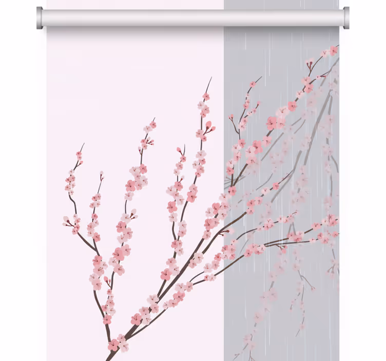 Store enrouleur chambre couleur florale esthétique - TenStickers