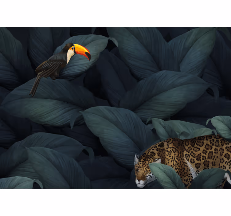 Store enrouleur chambre nuit dans la jungle - TenStickers