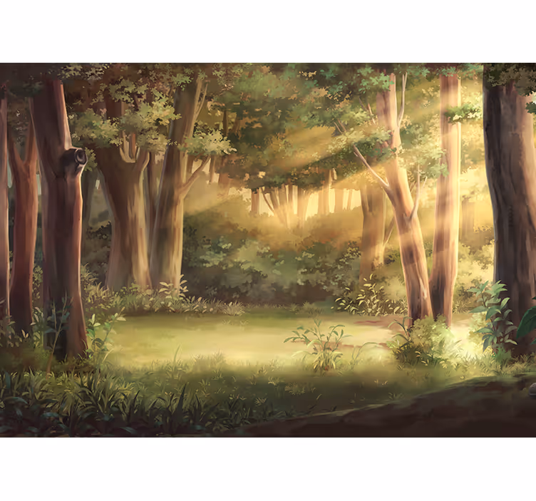 Store enrouleur chambre illustration forêt fantastique - TenStickers
