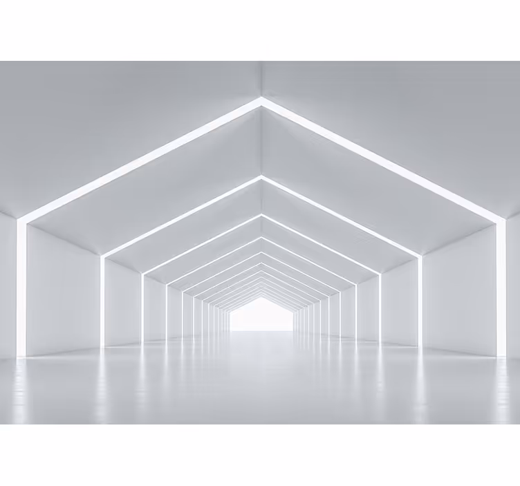 Store enrouleur blanc mélodies 3d lumineuses avec miroirs - TenStickers
