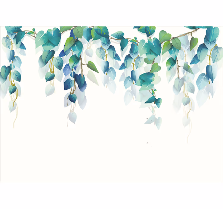 Store enrouleur blanc branches en aquarelle - TenStickers