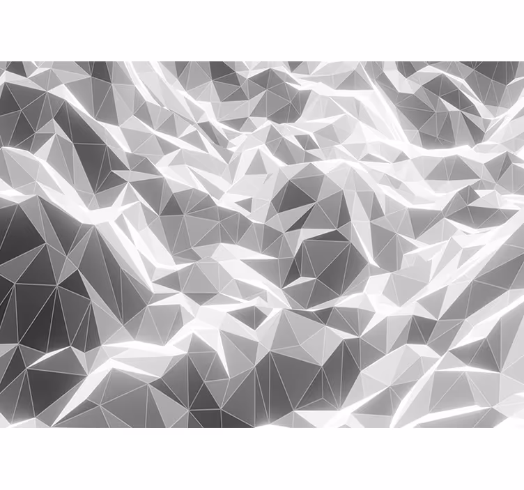 Store enrouleur blanc motif géométrique gris montagnes - TenStickers
