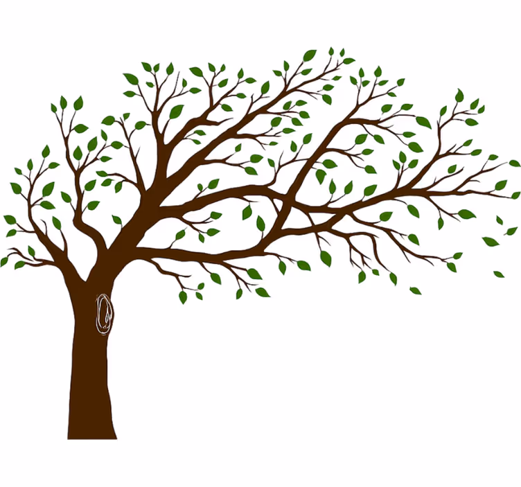 Store enrouleur blanc arbre coloré de vérité - TenStickers