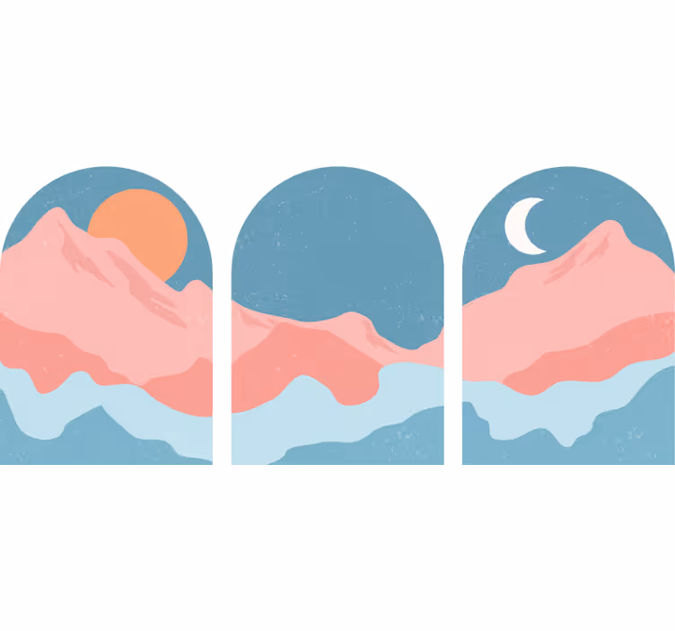 Store enrouleur salon vue sur montagne - TenStickers
