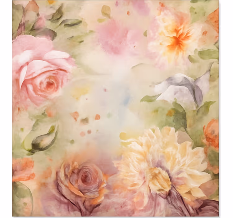 Store enrouleur salon roses florales roses - TenStickers