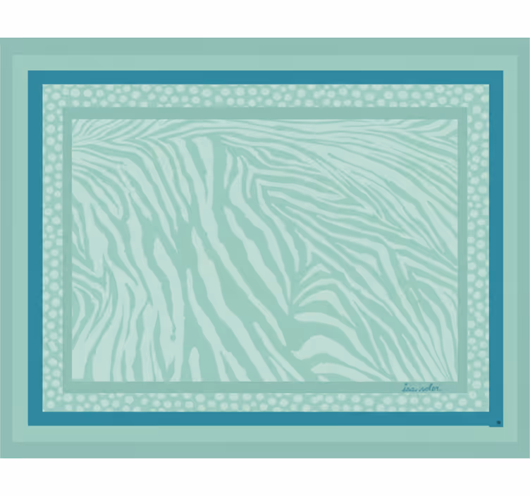 Store enrouleur salon motif zèbre menthe - TenStickers
