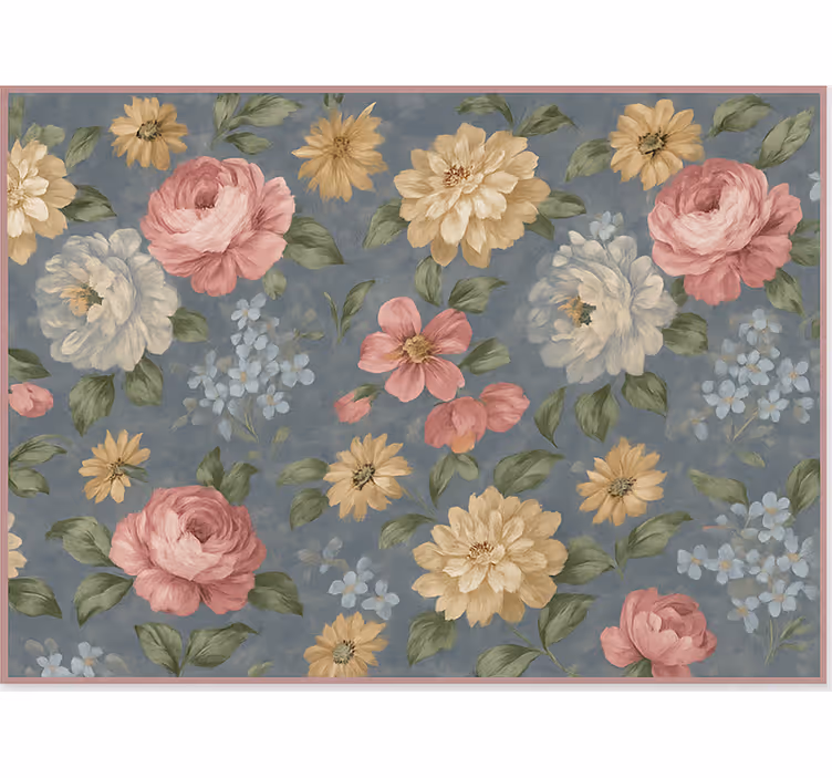 Store enrouleur salon effet peinture florale - TenStickers