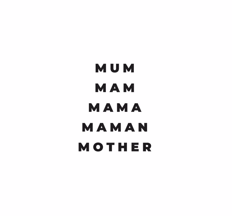 Store enrouleur salon maman dans plusieurs langues - TenStickers