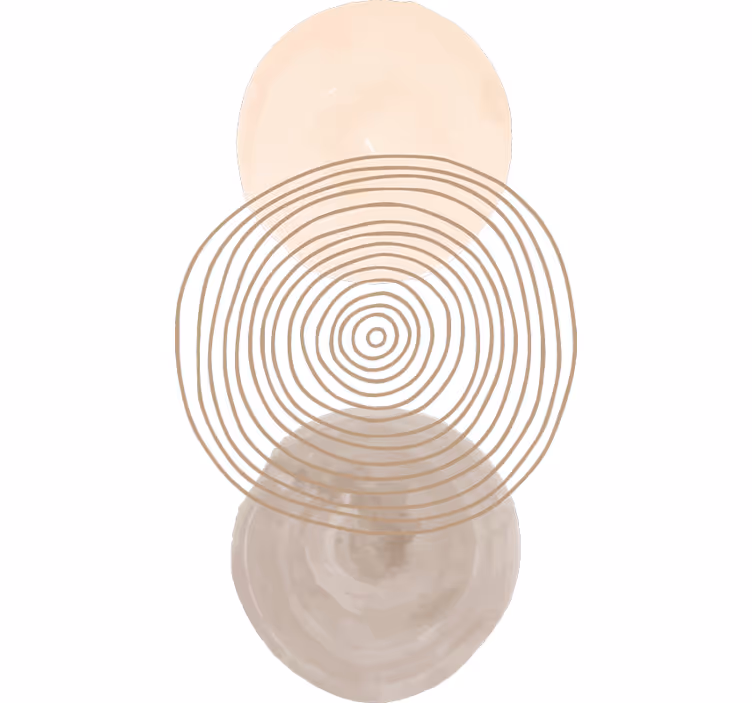 Store enrouleur chambre motifs ronds et lignes abstraites - TenStickers