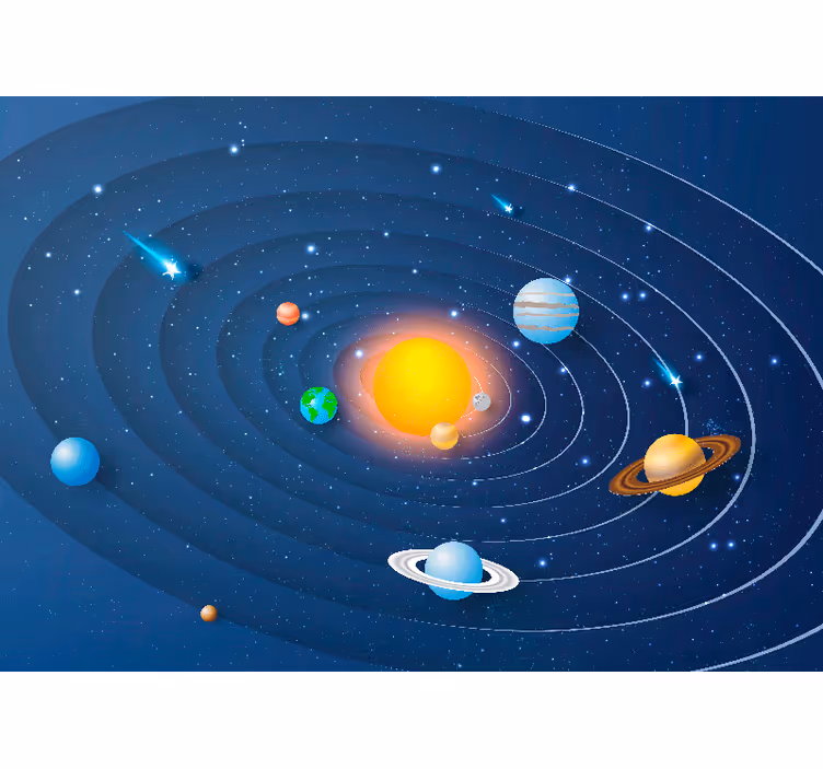 Store enrouleur chambre enfant planètes du système solaire - TenStickers