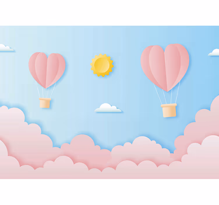 Store enrouleur chambre enfant design ballons en papier - TenStickers