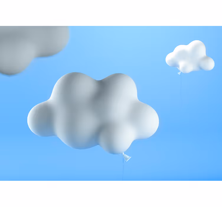 Store enrouleur chambre enfant ballons en forme de nuage - TenStickers