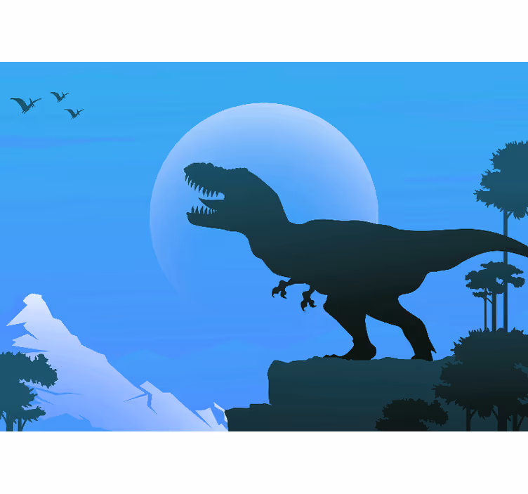 Store enrouleur chambre enfant t-rex furieux - TenStickers
