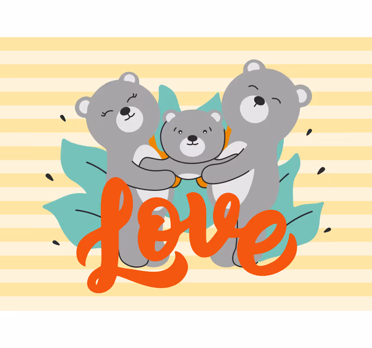Store enrouleur chambre enfant trois ours mignons - TenStickers