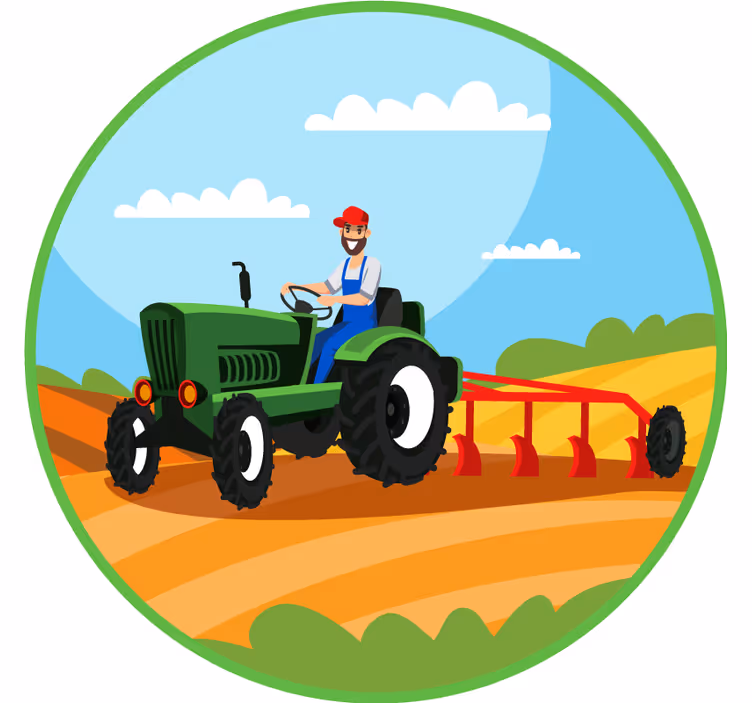 Store enrouleur chambre enfant tracteur de labour - TenStickers
