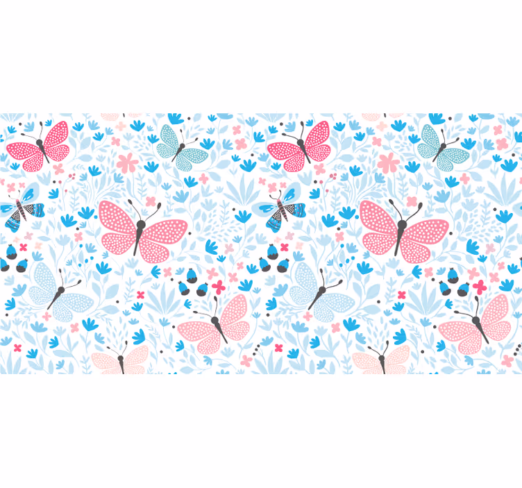 Store enrouleur chambre enfant motifs bleus roses - TenStickers
