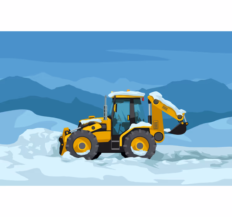 Store enrouleur chambre enfant tracteur jaune réaliste - TenStickers