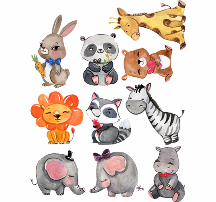 Store enrouleur chambre enfant stickers animaux jungle - TenStickers