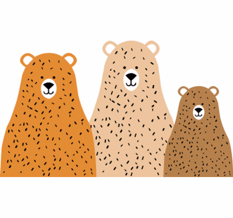 Store enrouleur chambre enfant amis ours trois - TenStickers