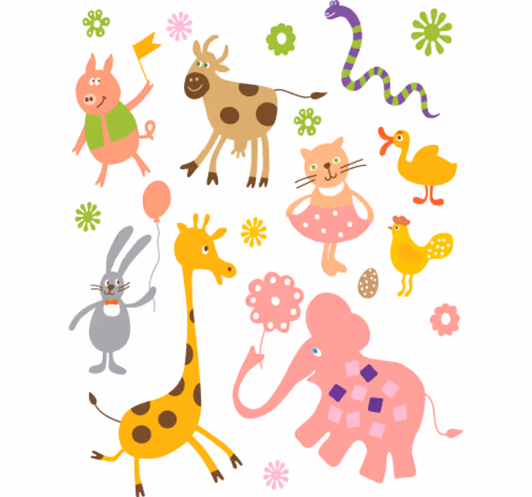 Store enrouleur chambre enfant dessins d'animaux - TenStickers