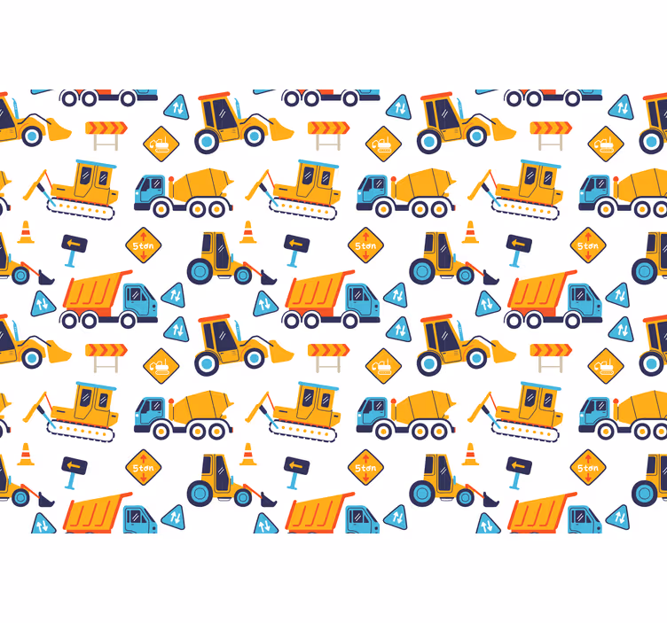 Store enrouleur chambre enfant chantier cartoon - TenStickers