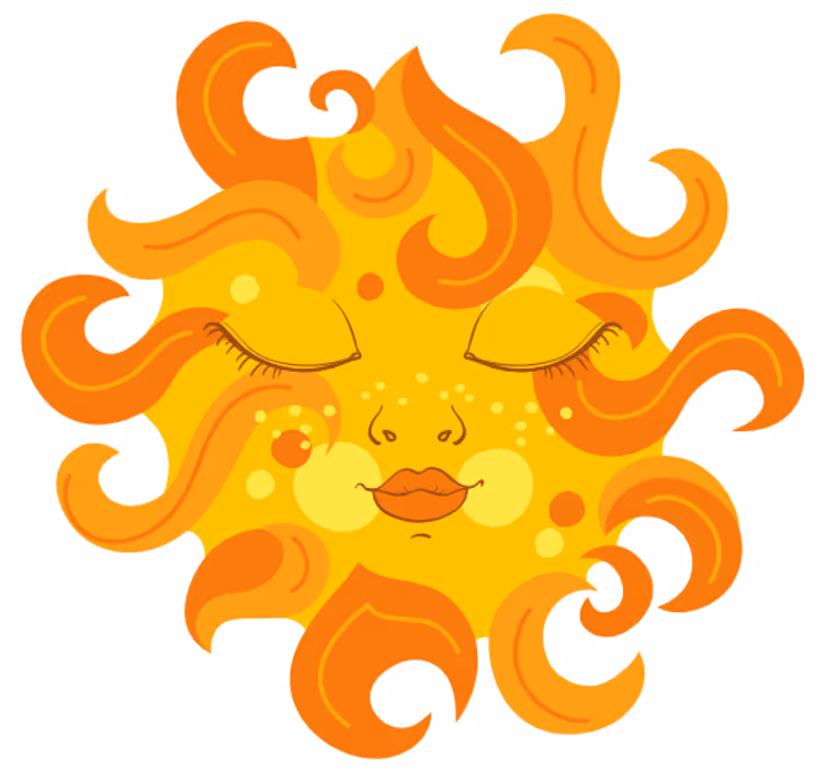 Store enrouleur chambre enfant soleil féminin - TenStickers