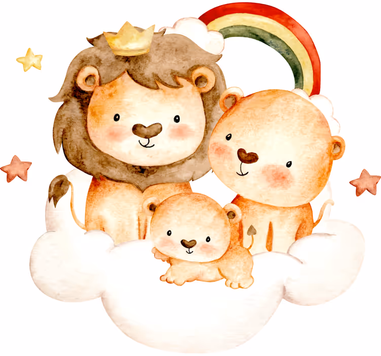 Store enrouleur chambre enfant animaux bébé étoiles nuages - TenStickers