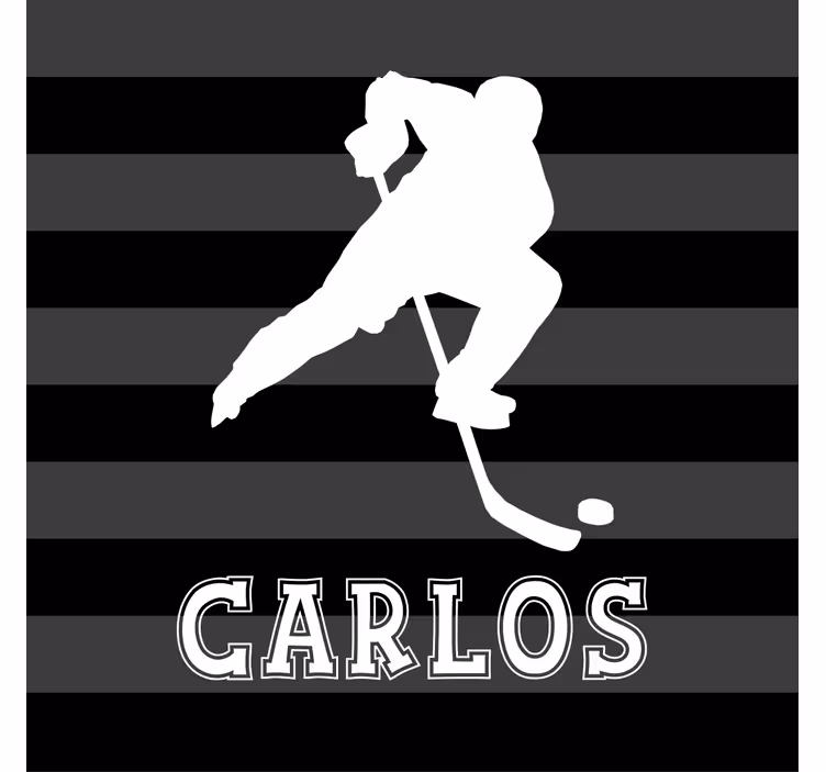 Store enrouleur chambre enfant hockey sur glace personnalisé - TenStickers