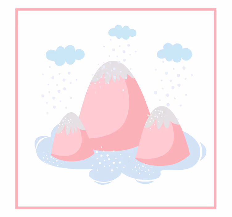 Store enrouleur chambre enfant montagnes roses avec gouttes - TenStickers
