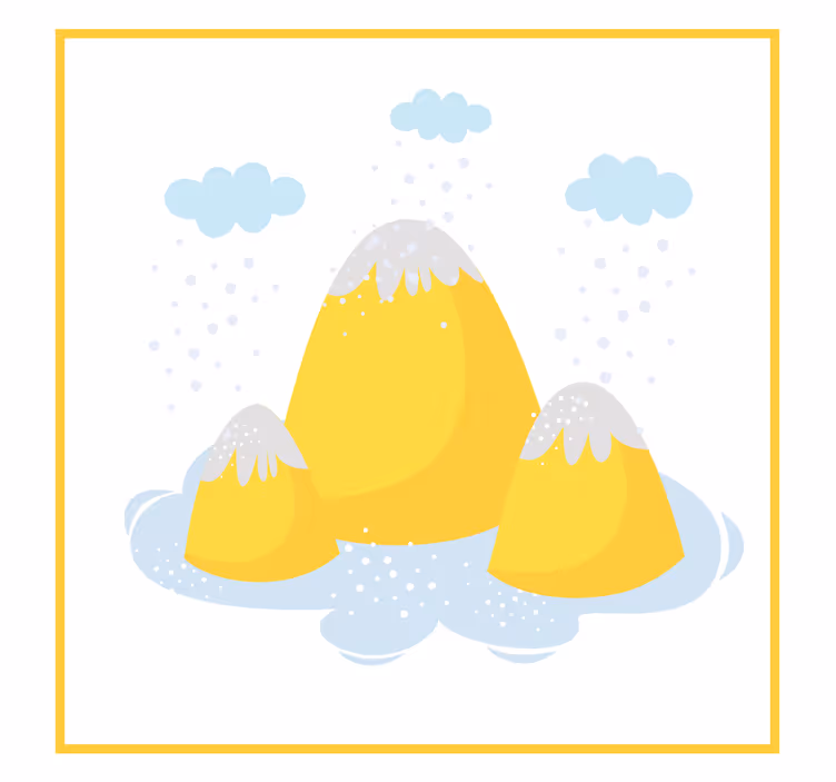 Store enrouleur chambre enfant montagnes jaunes pluie - TenStickers