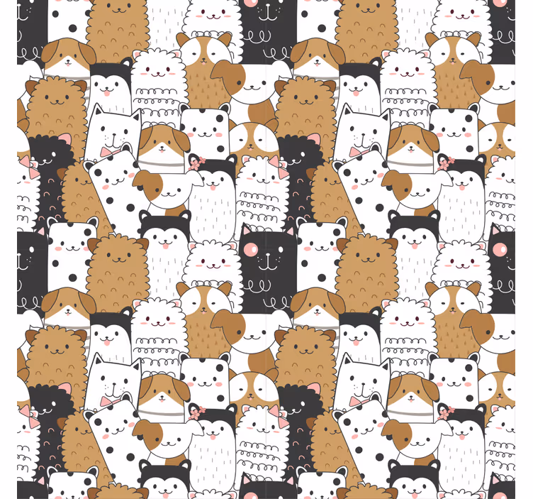 Store enrouleur chambre enfant chiens mignons sans couture - TenStickers