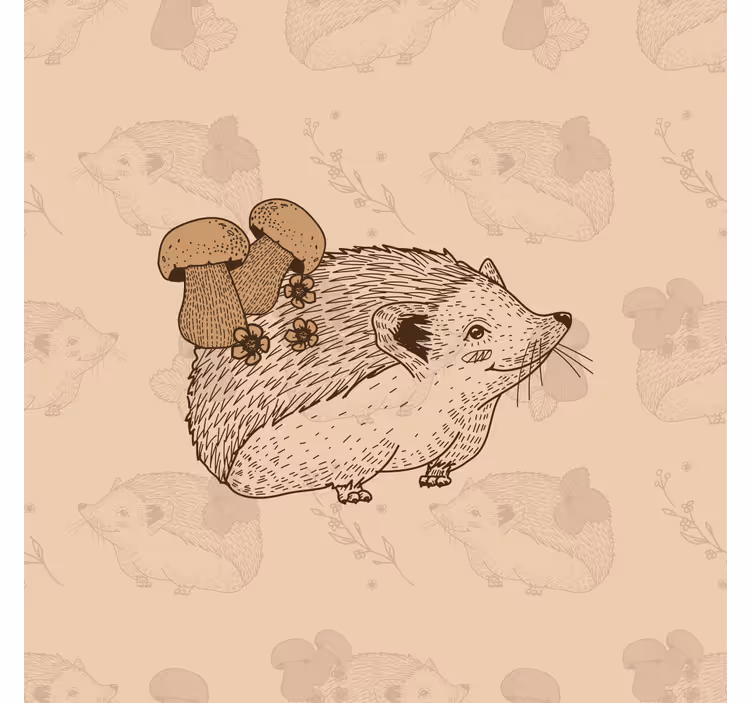 Store enrouleur chambre enfant dessin hérisson mignon - TenStickers