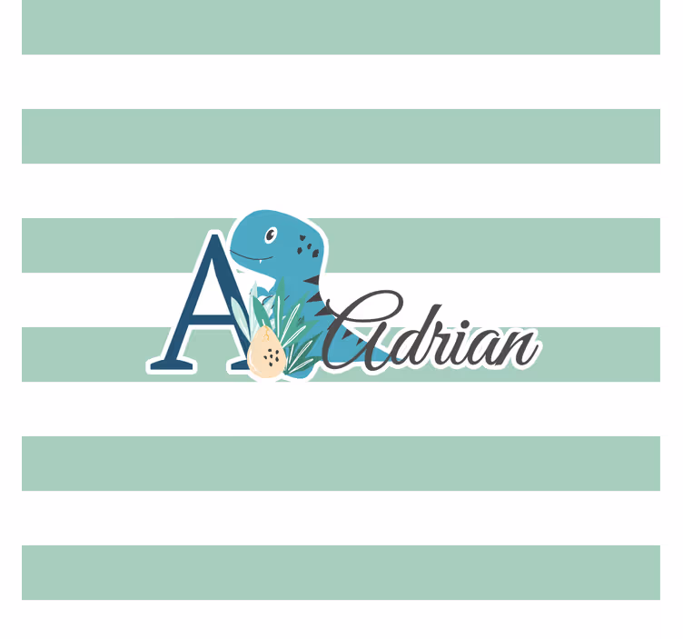 Store enrouleur chambre enfant animaux dinosaures nom - TenStickers