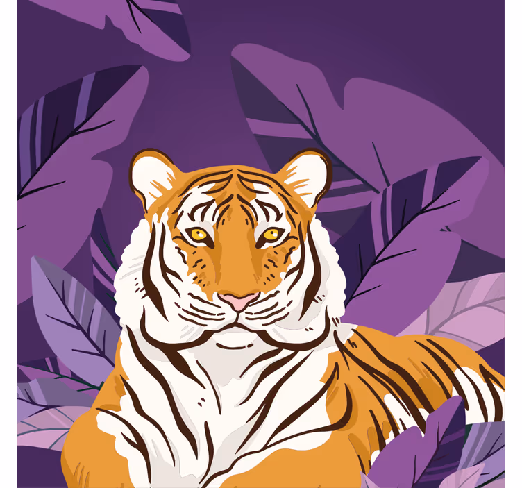 Store enrouleur chambre enfant tigre curieux jungle - TenStickers