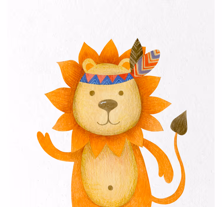 Store enrouleur chambre enfant lion dessiné cartoon - TenStickers