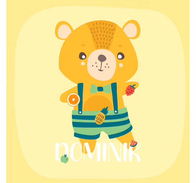Store enrouleur chambre enfant ours en peluche personnalisé - TenStickers
