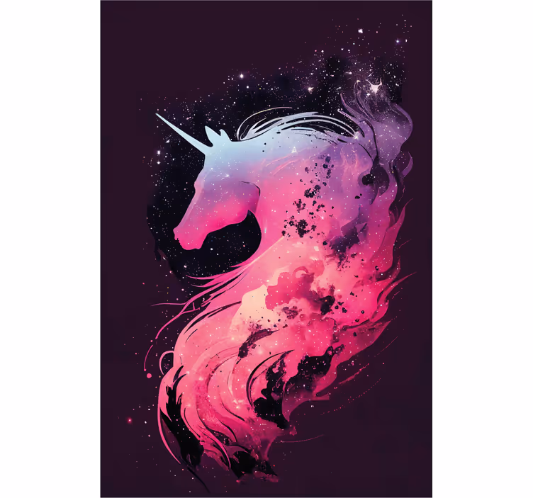 Store enrouleur chambre enfant licorne galaxie - TenStickers