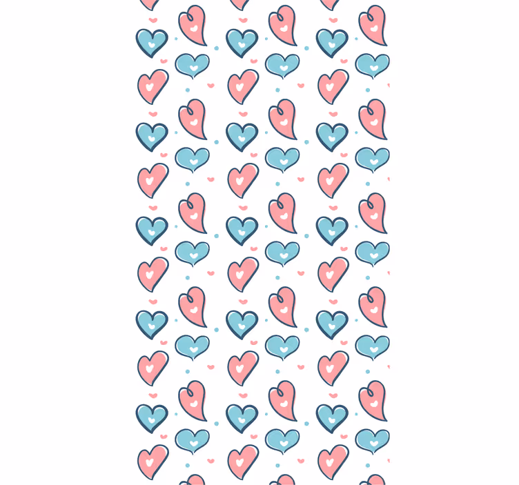 Store enrouleur chambre enfant motif cœurs - TenStickers