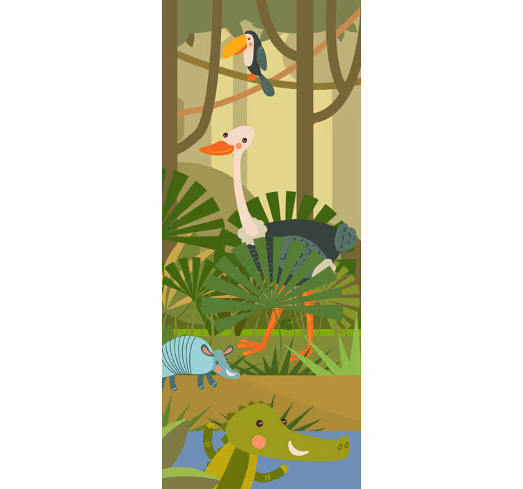 Store enrouleur chambre enfant animaux sauvages - TenStickers