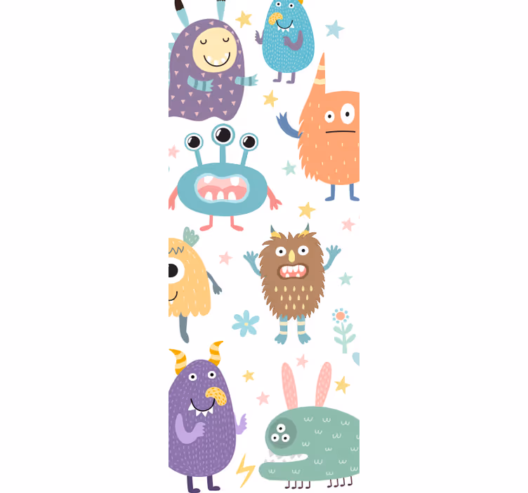 Store enrouleur chambre enfant monstre heureux - TenStickers