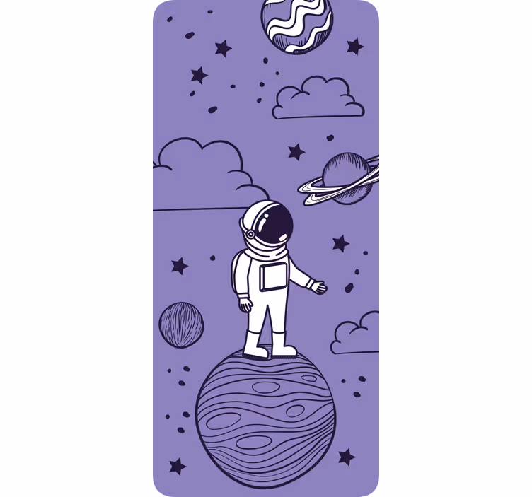 Store enrouleur chambre enfant dessin astronaute planètes - TenStickers