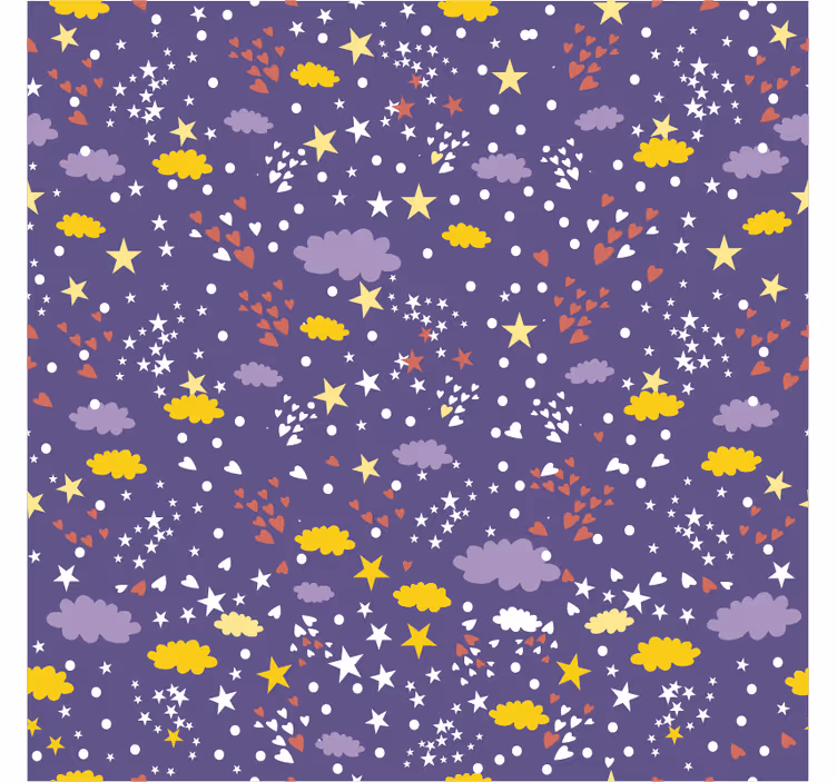 Store enrouleur chambre enfant motif étoiles et nuages - TenStickers