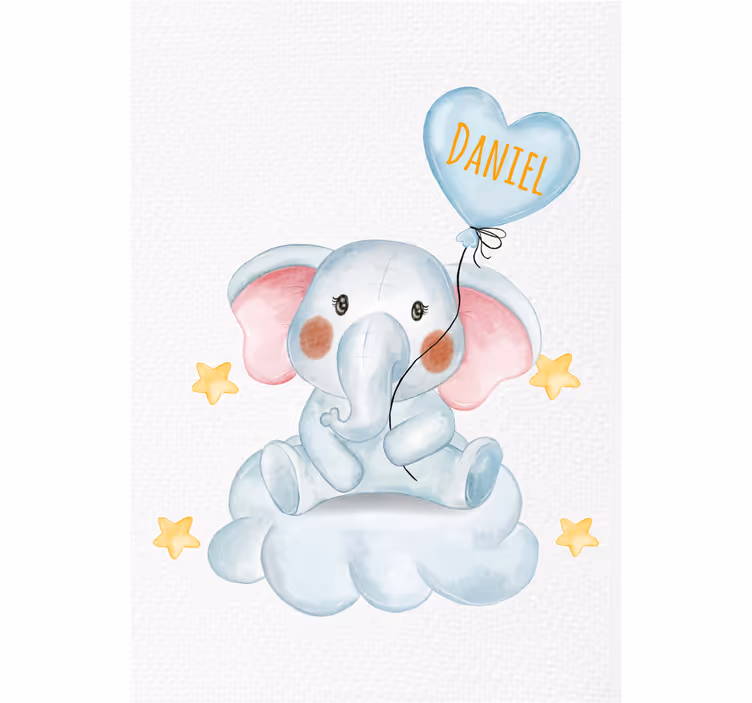 Store enrouleur chambre enfant éléphant mignon avec ballon - TenStickers
