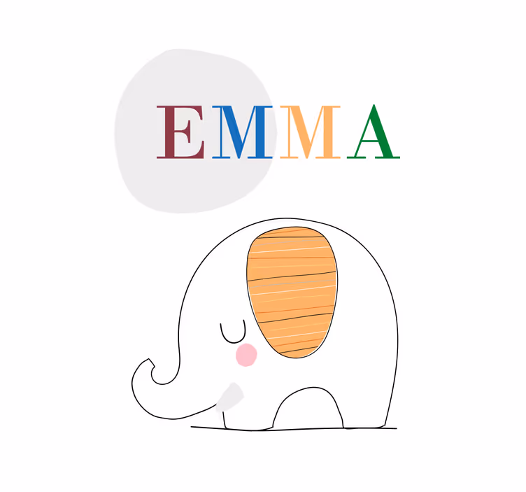 Store enrouleur chambre enfant éléphant personnalisé - TenStickers