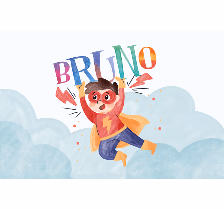Store enrouleur chambre enfant super héros aquarelle - TenStickers